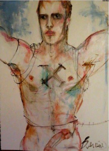 oil painting-male-nude-modern-erotic-expressionism